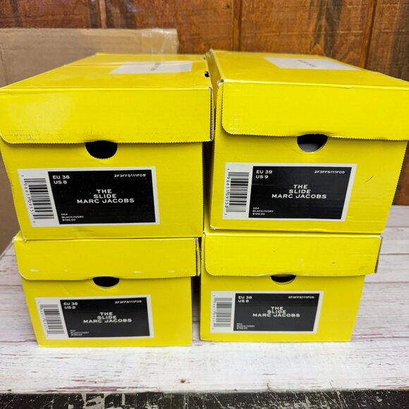 Marc Jacobs The Monogram Teddy Slide – Black/Ivory - Picture 7 of 11